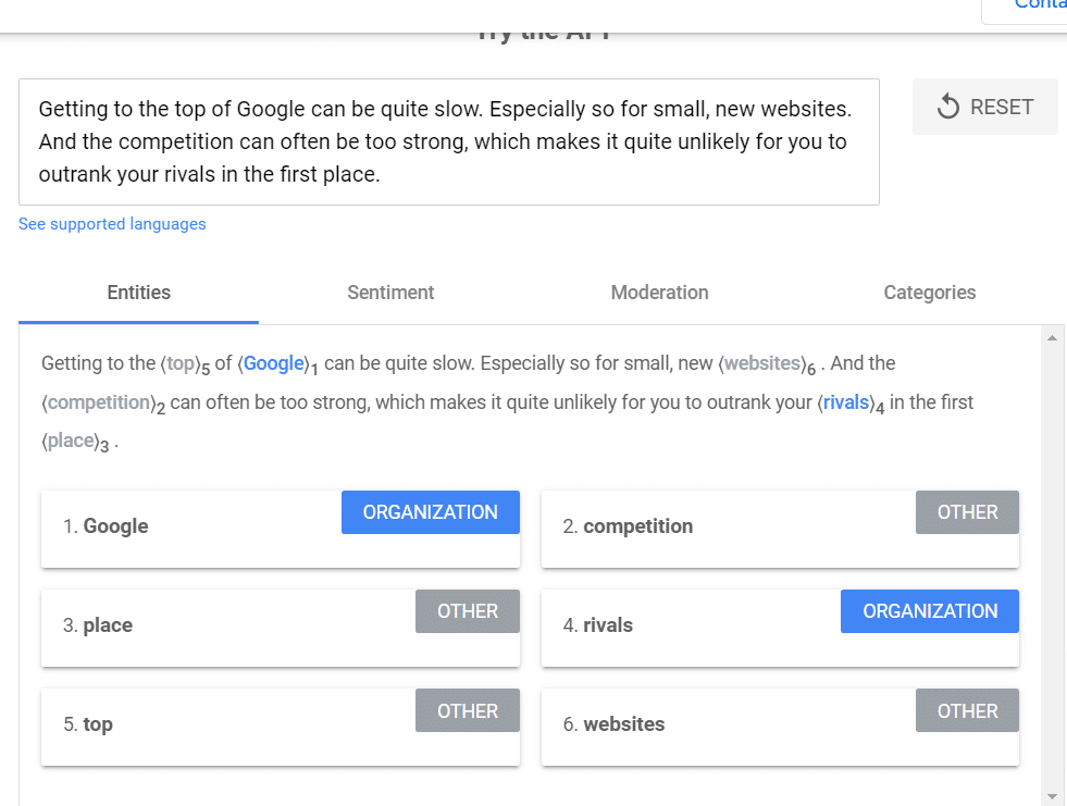 google nlp demo entity extraction